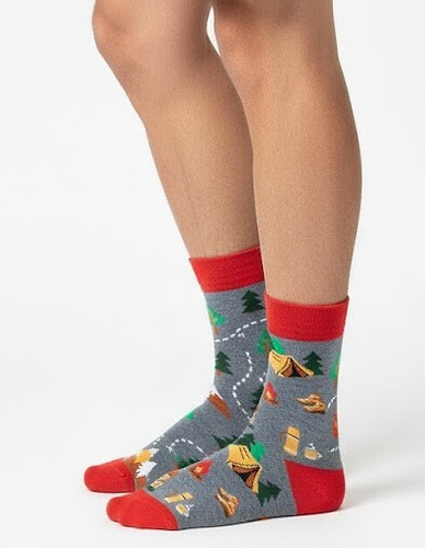 Skarpety męskie Milena 0125.053 Trekking – wygodne i wzorzyste, Melanż