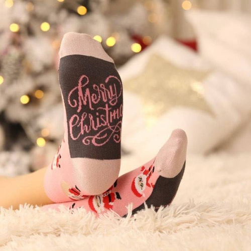 W34.155 Skarpety Świąteczne Dziecięce  Wola 873 pink