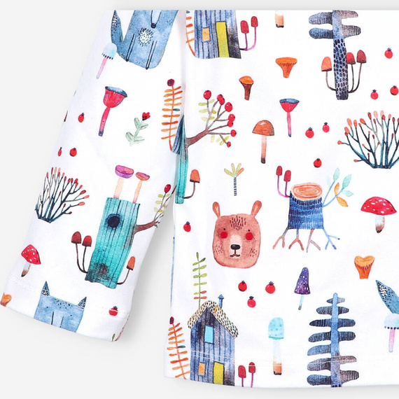 Bluzka chłopięca z długim rękawem I love Colors - las