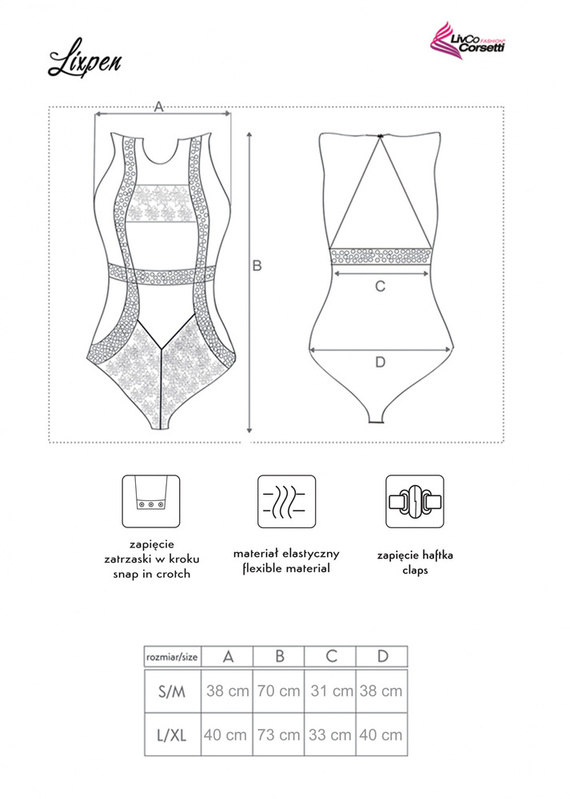 Body damskie Lixpen LC 90612 LivCo Corsetti Fashion