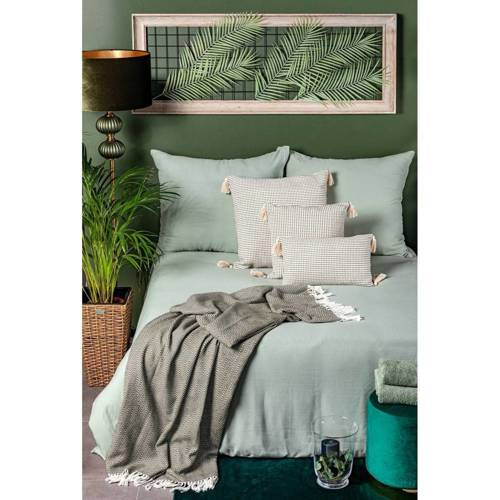 Poszewka z grubej tkaniny bawełnianej Montenegro Eurofirany oliwkowy