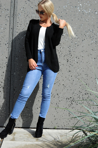 Sweter kardigan damski Hetiena Black Merribel