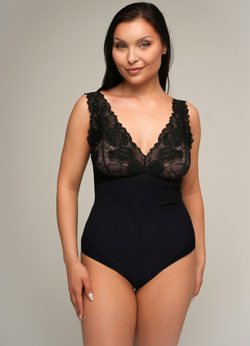 Ava body damskie Shimmer 022 – koronka, wiskoza, zatrzaski w kroku