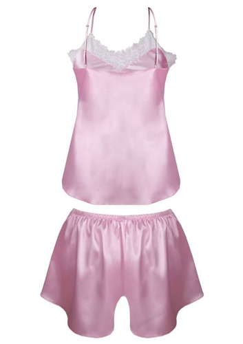 Piżama Damska Satynowa Eleonor DKaren - róż 