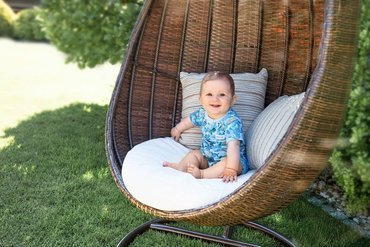 Rampers z nadrukiem Nature Ewa Klucze - druk niebieski