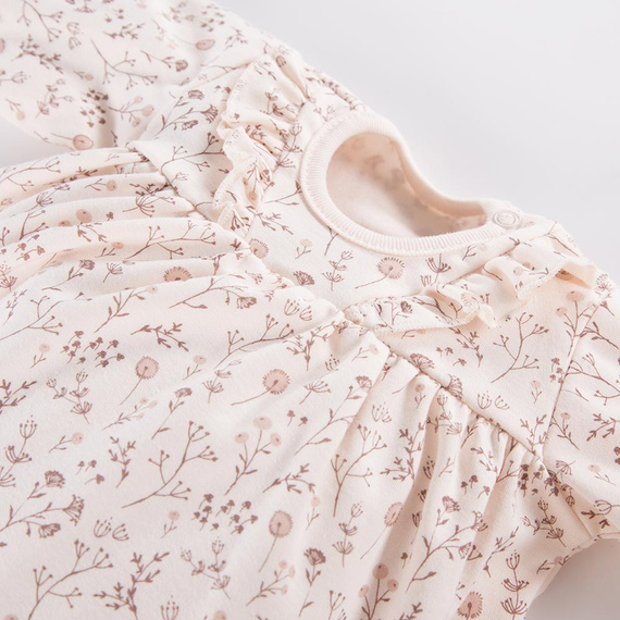 Tunika z długim rękawem Bloom Eevi - ecru druk