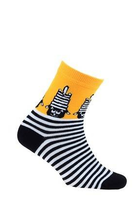 G84.01N Skarpety Damskie wzorowane Gatta 766 white/lurex