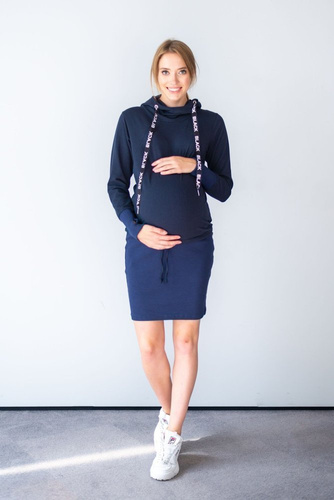 Sukienka dresowa  128  MIRACLE-granatowy