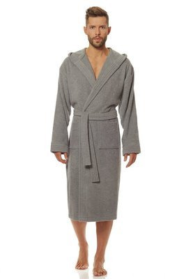 2104 Szlafrok Męski Frotte L&L - grafit