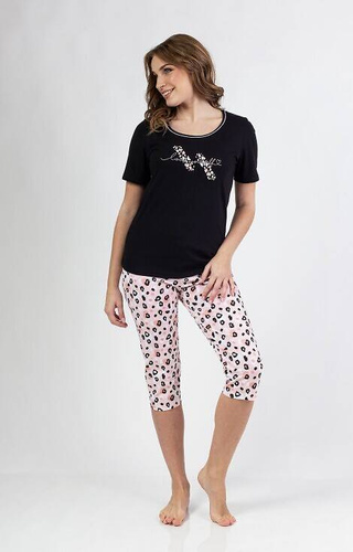 Piżama damska 689 Regina - czarny