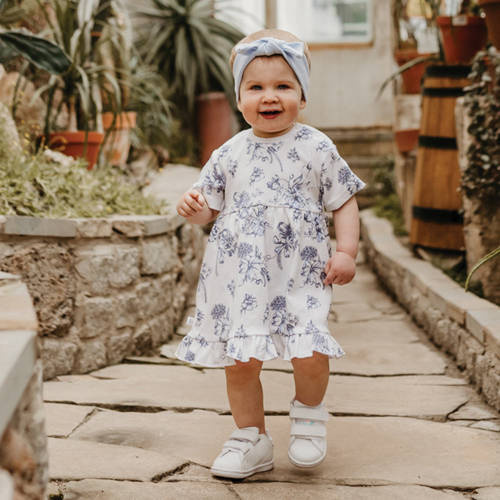 Sukienka z krótkim rękawem Botanic Eevi - biały druk