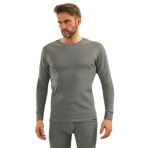 111 Podkoszulek bawełniany z długim rękawem Sesto Senso- średni melanż