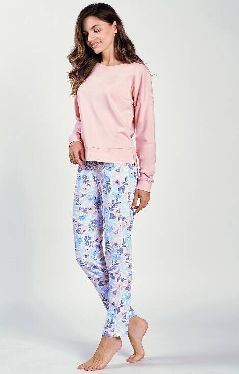 Piżama damska 3239 Sylvie Taro - pudrowa