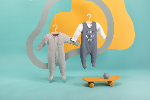 Pajac niemowlęcy Fun Time Pinokio - mięta 