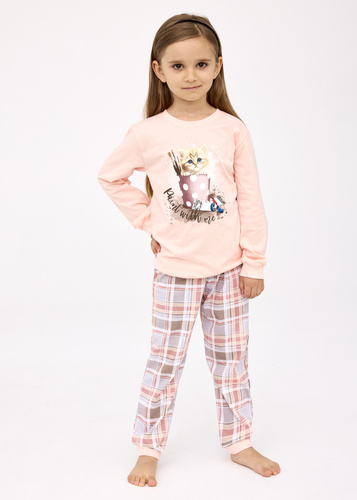 Piżama dziewczęca 594/178 592/178 Paint Cornette różowy