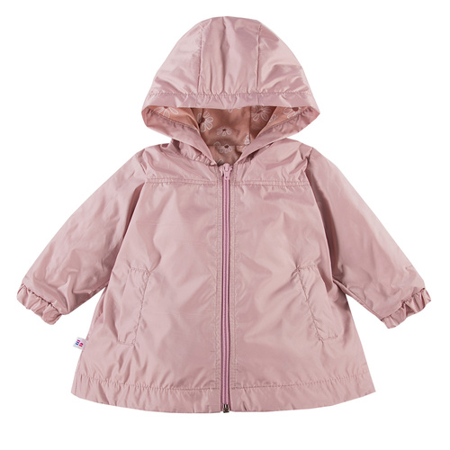 Płaszcz dziecięcy rozpinany Daisy Eevi - jasny róż