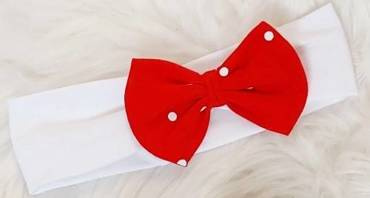 Opaska z kokardką Myszki Bambarillo biały