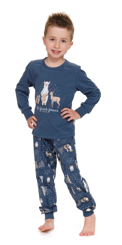 PDG.4324 "Animals" Piżama dziecięca Unisex Doctor Nap - deep blue