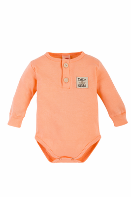 Body polo z długim rękawem "Natural" Makoma koralowy