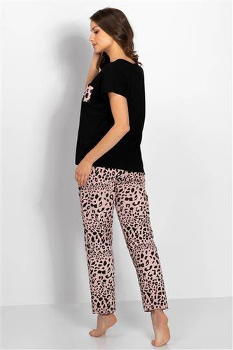 Piżama damska Cathy Momenti Per Me black-pink 