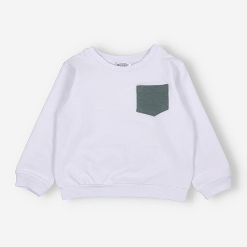 Chłopięca bluza dresowa BOB-0004/086 By o Baby biały