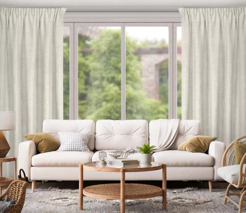 Zasłona na taśmie Rosi Eurofirany ciemny beżowy 