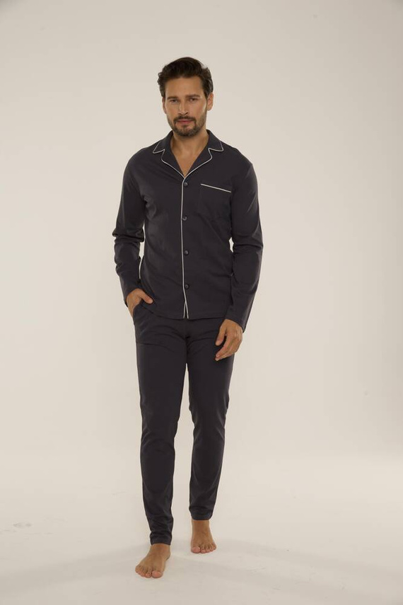 Piżama Męska 729 Norberto De Lafense - grafit