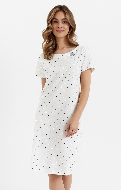 Koszula nocna z bawełny 479 Cana - ecru