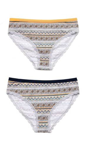 Figi Damskie L-1531 BI A'3 Lama- szary wzór