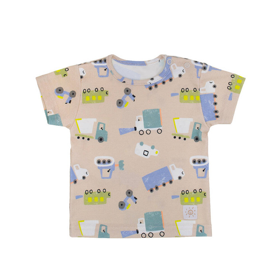 Koszulka letnia T-shirt Samochody Martex beżowy 