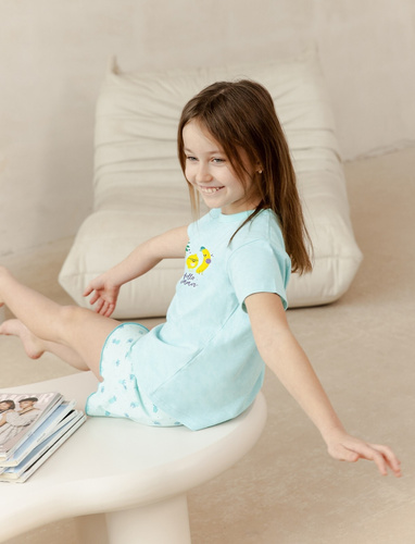 Piżama dla dziewczynki 3385 Sweety Taro - turkusowy