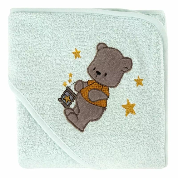 Niemowlęce okrycie kąpielowe Baby 62 Miś Eurofirany miętowy