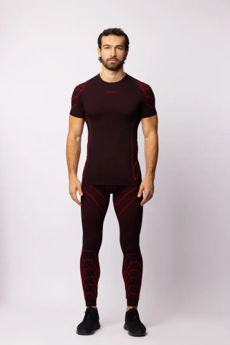 Rapid Bluzka termoaktywna męska krótki rękaw Spaio black/red