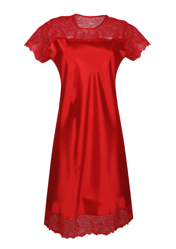 Louise Halka satynowa damska DKaren - czerwony