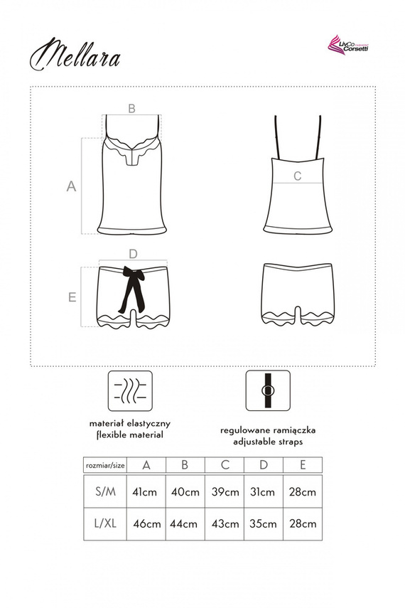 Komplet dwuczęściowy Mellara LC 90559 LivCo Corsetti Fashion