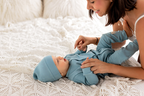 Pajac bez stópek "Natural Harmony" Makoma turkusowy