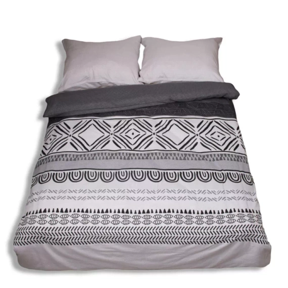 Pościel flanelowa ornamenty F-91 Matex szary/grafitowy