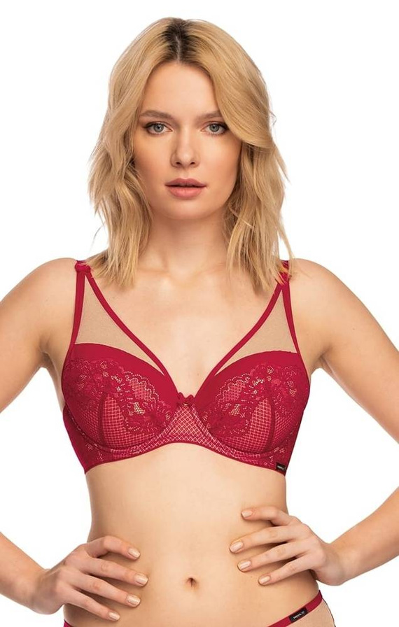 Biustonosz push-up Casilda Nipplex- czerwony