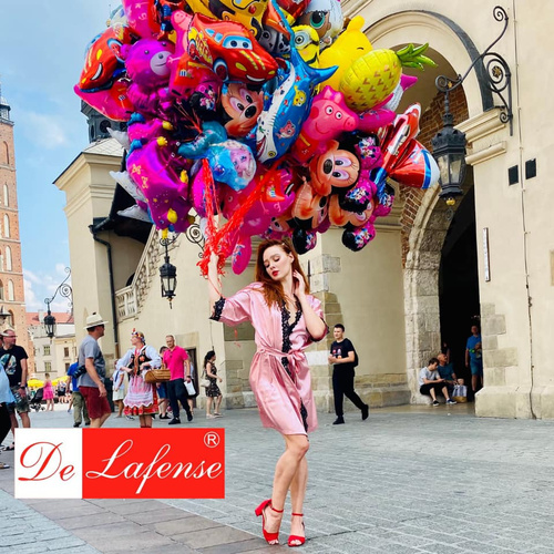 Szlafrok damski 929 Kleoree De Lafense - różowy