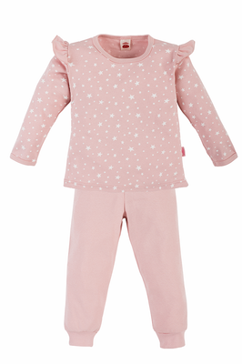 Piżama dziecięca Stars Makoma pudrowy róż