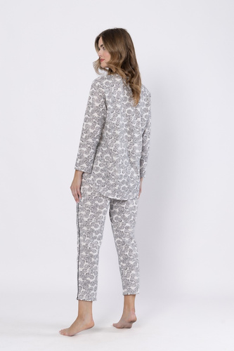 Piżama damska Bronia 1609 Leveza – czarna, dwuczęściowa, elegancka