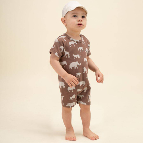 Rampers dla chłopca Safari Pinokio - afryka brązowy