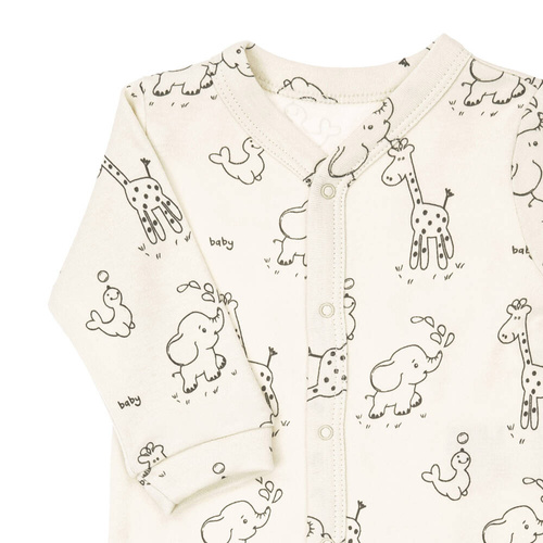 4800 02 Animals Komplet wyprawkowy 4-częściowy nadruk Nicol - ecru