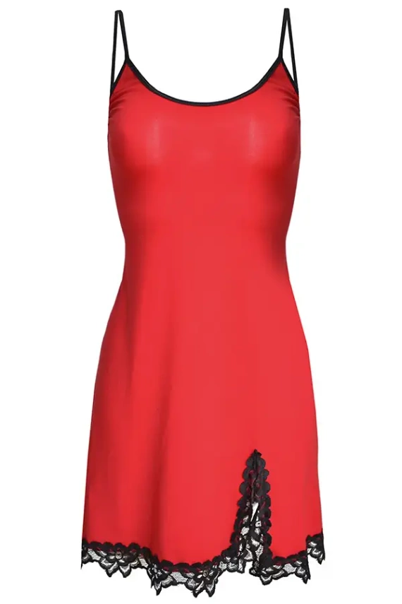 Halka Emma Dkaren – wygodna i kobieca z koronką - czerwony