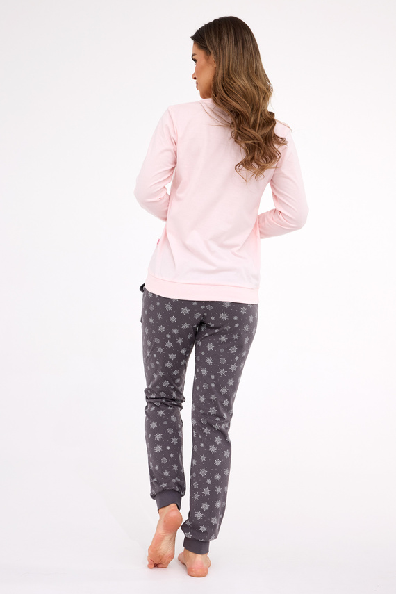 Cornette Snow 163/461 – piżama damska bawełniana z długim rękawem | Stylowa i wygodna