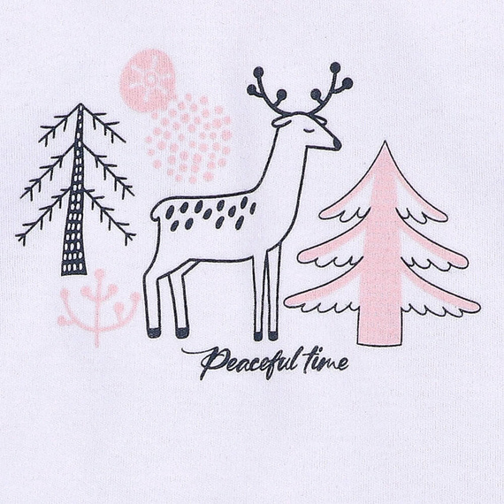 Bluzka z bawełny organicznej Jelonki Nini biały