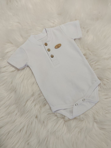 Body z krótkim polo Mieszko Bambarillo biały