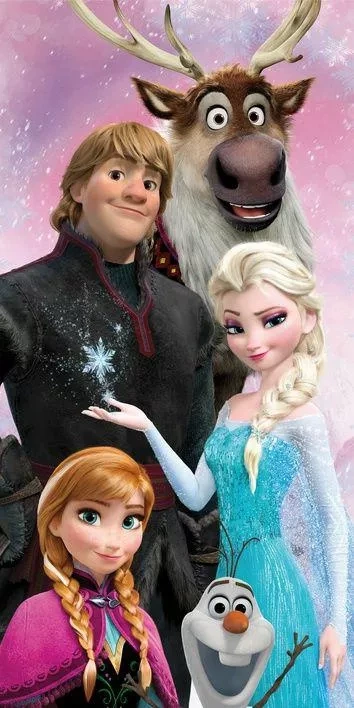 Ręcznik plażowy Kraina Lodu Frozen niebieski bawełniany Disney Kids25 | Dla dzieci | Na plażę i basen