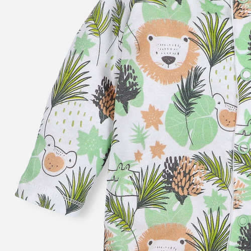 Pajacyk z bawełny organicznej Lion Nini zielony 