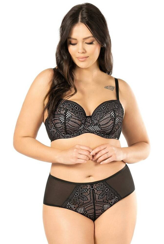 Szorty damskie Desire Nipplex czarny beżowy